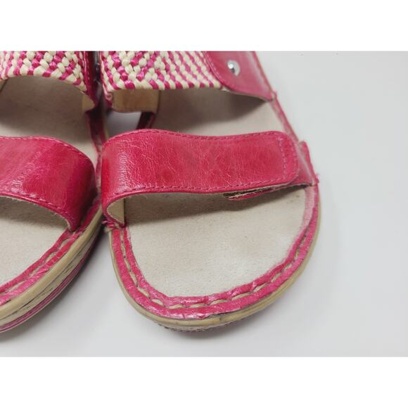 Alegria Lana Lan Pink Sandals Size 37 Size US 7 Leather Beach Summer Resortwear - Picture 5 of 11